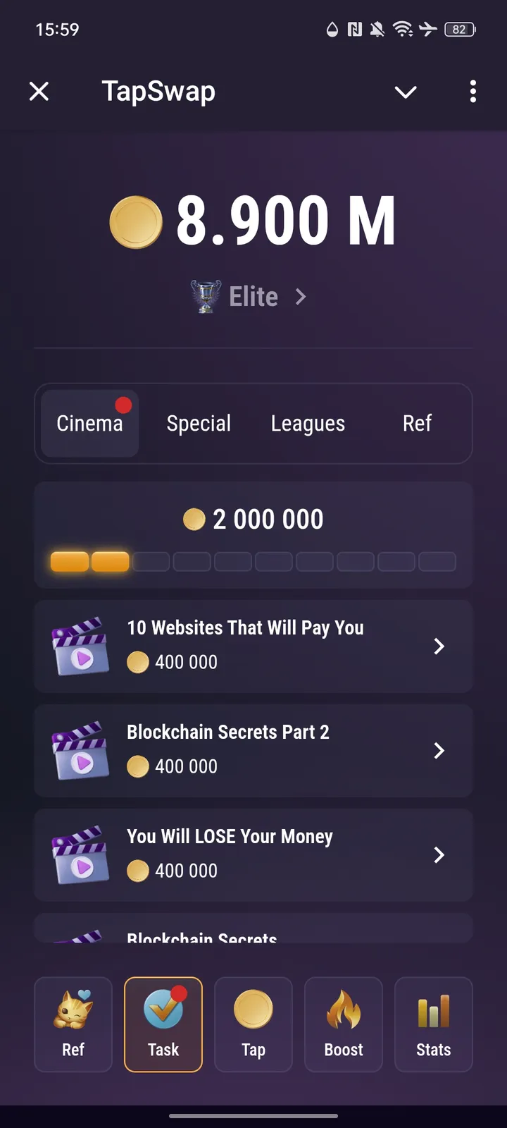 TapSwap — Screenshot 2