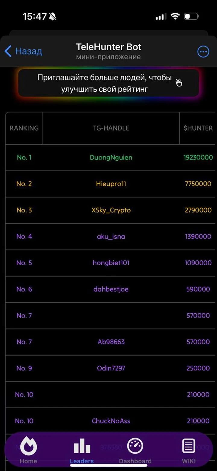 TeleHunter Bot — Screenshot 2