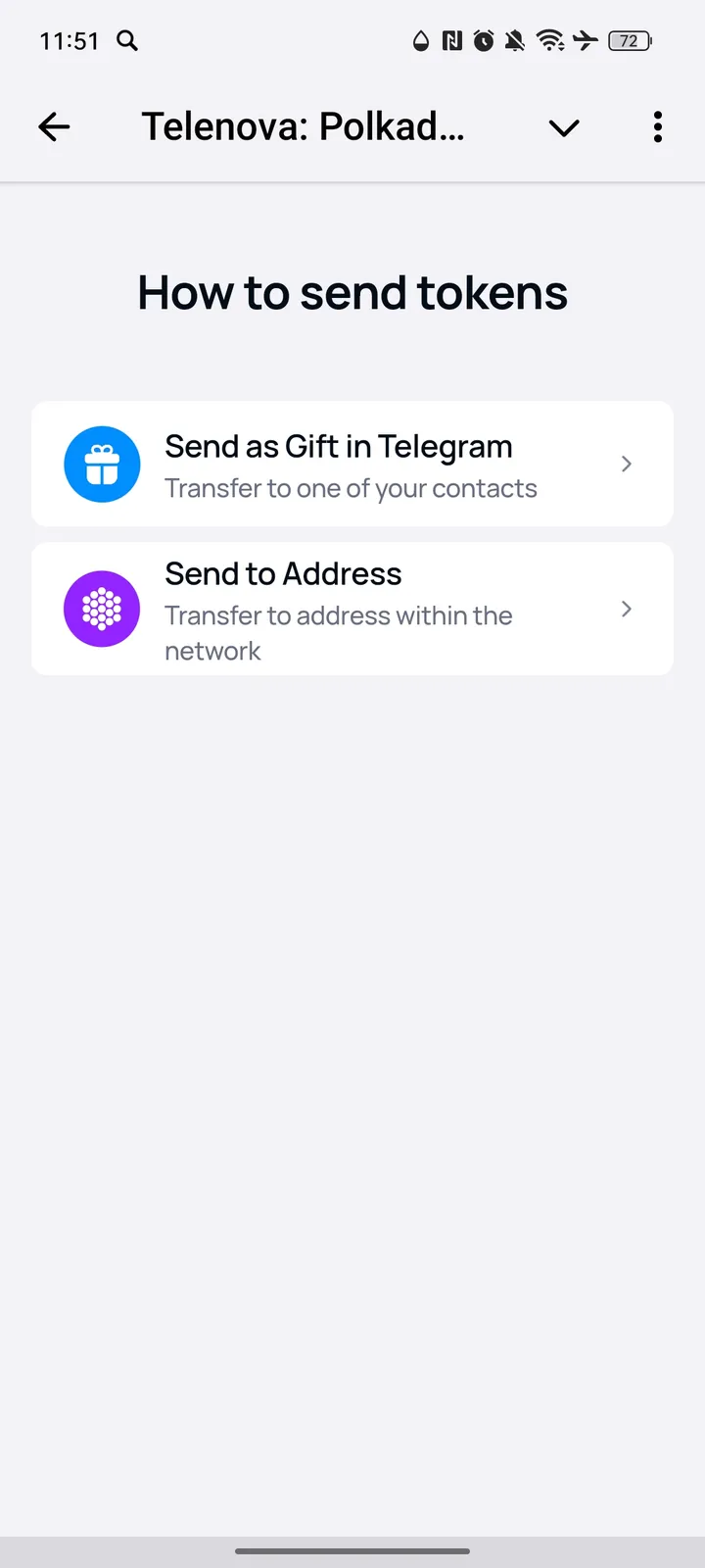 Telenova: Polkadot Wallet — Screenshot 5