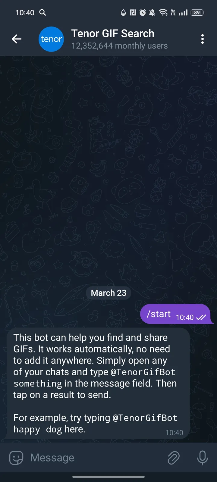 Tenor GIF Search — Screenshot 1
