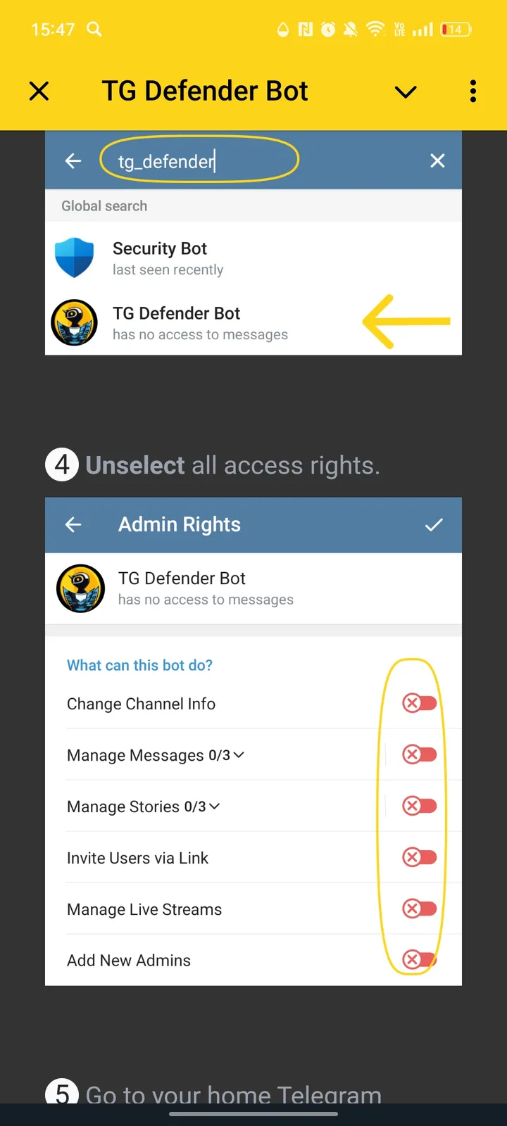TG Defender Bot — Screenshot 3