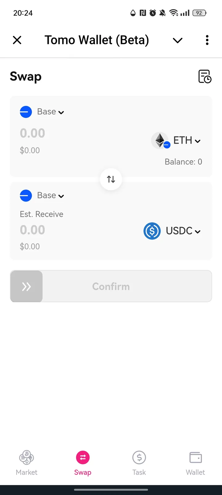 Tomo Wallet — Screenshot 2