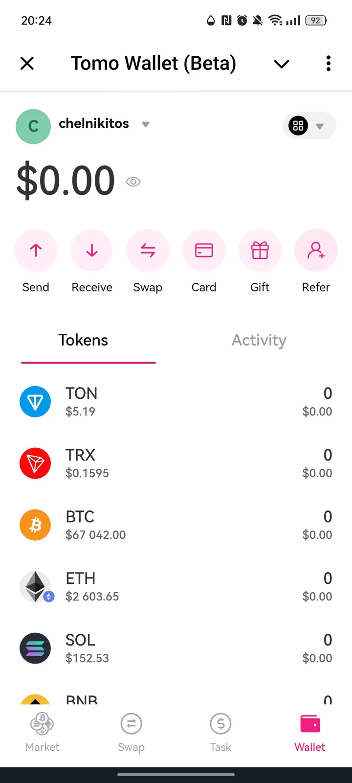 Tomo Wallet — Screenshot 4