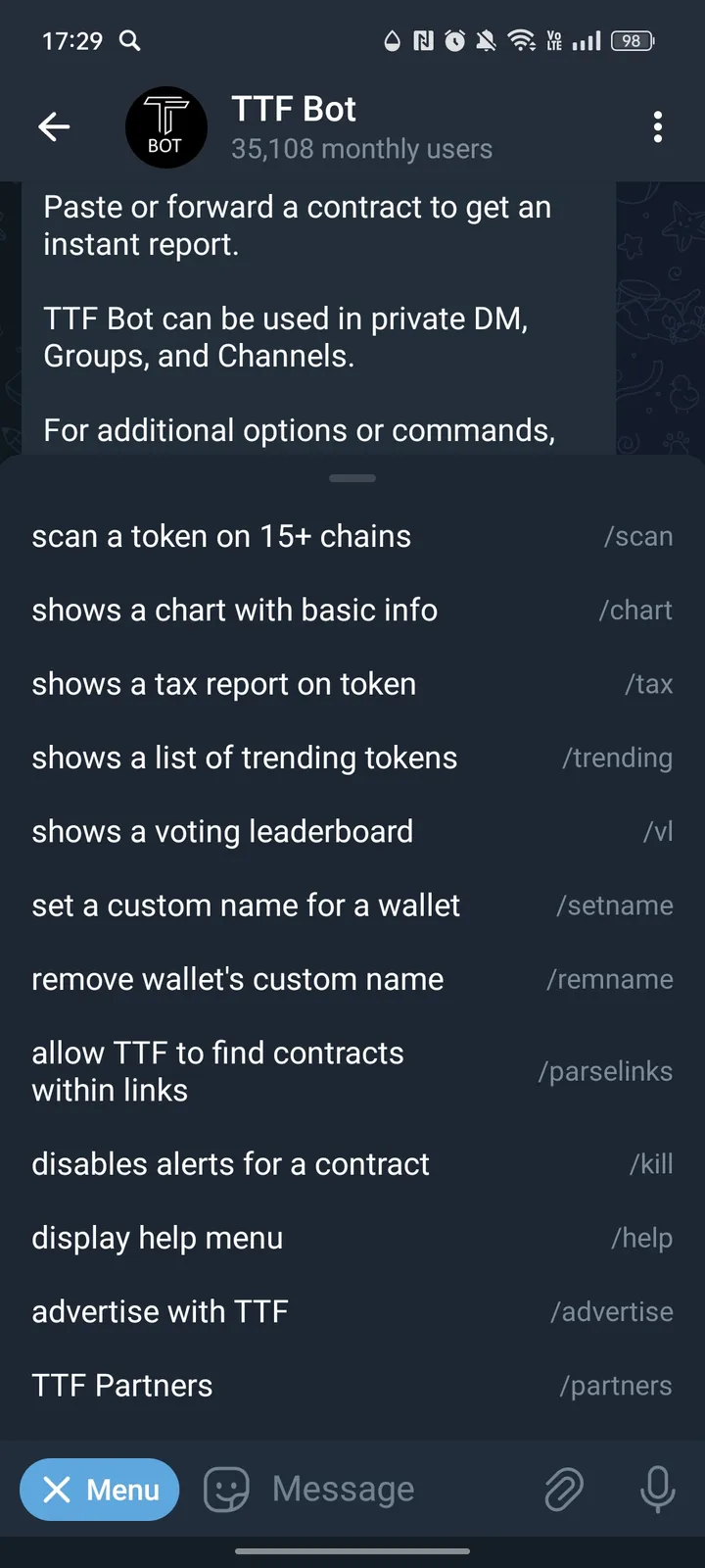 TTF Bot — Screenshot 3