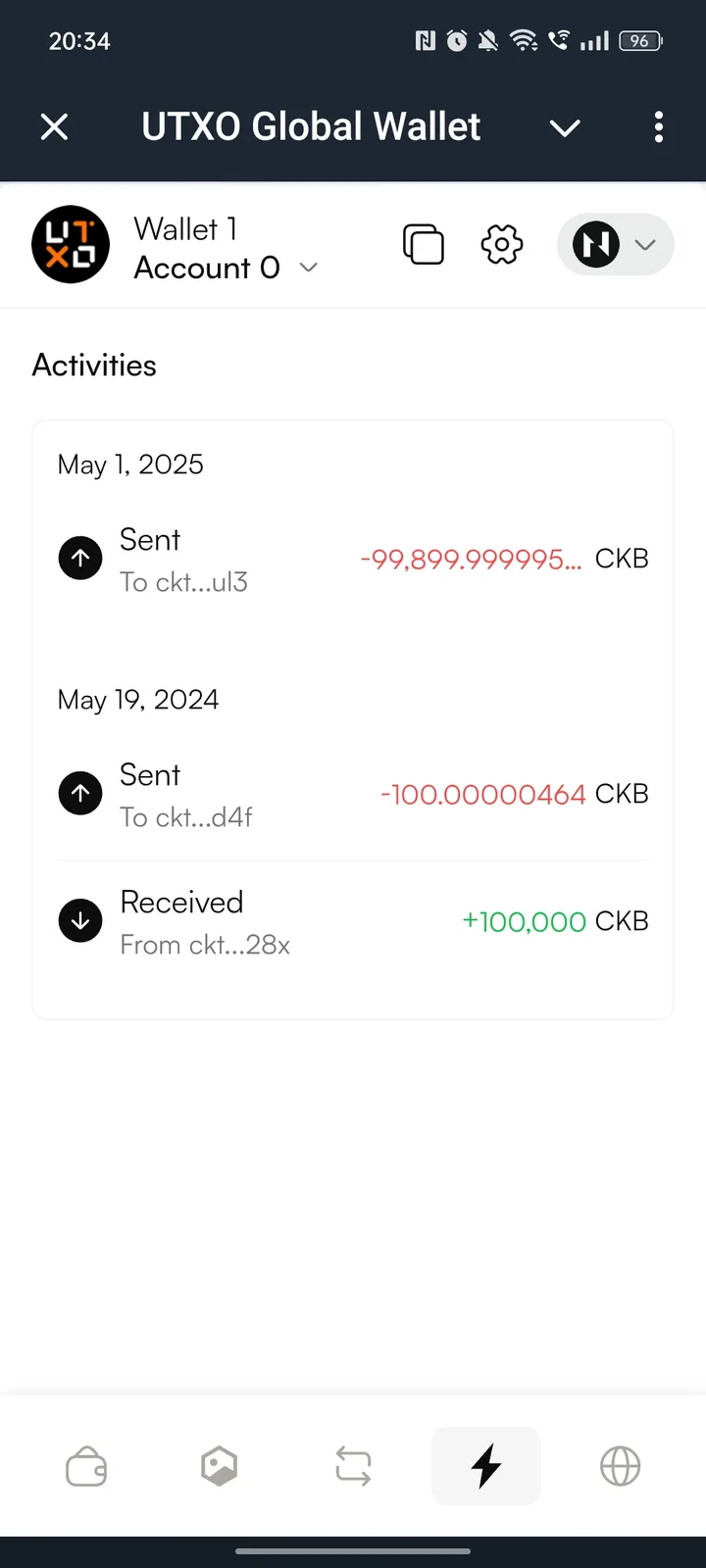 UTXO Global Wallet — Screenshot 4