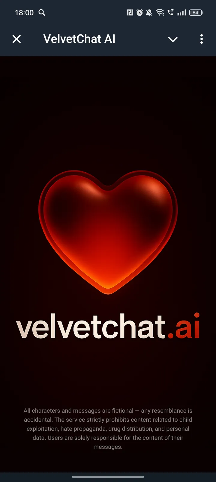 VelvetChat AI — Screenshot 1