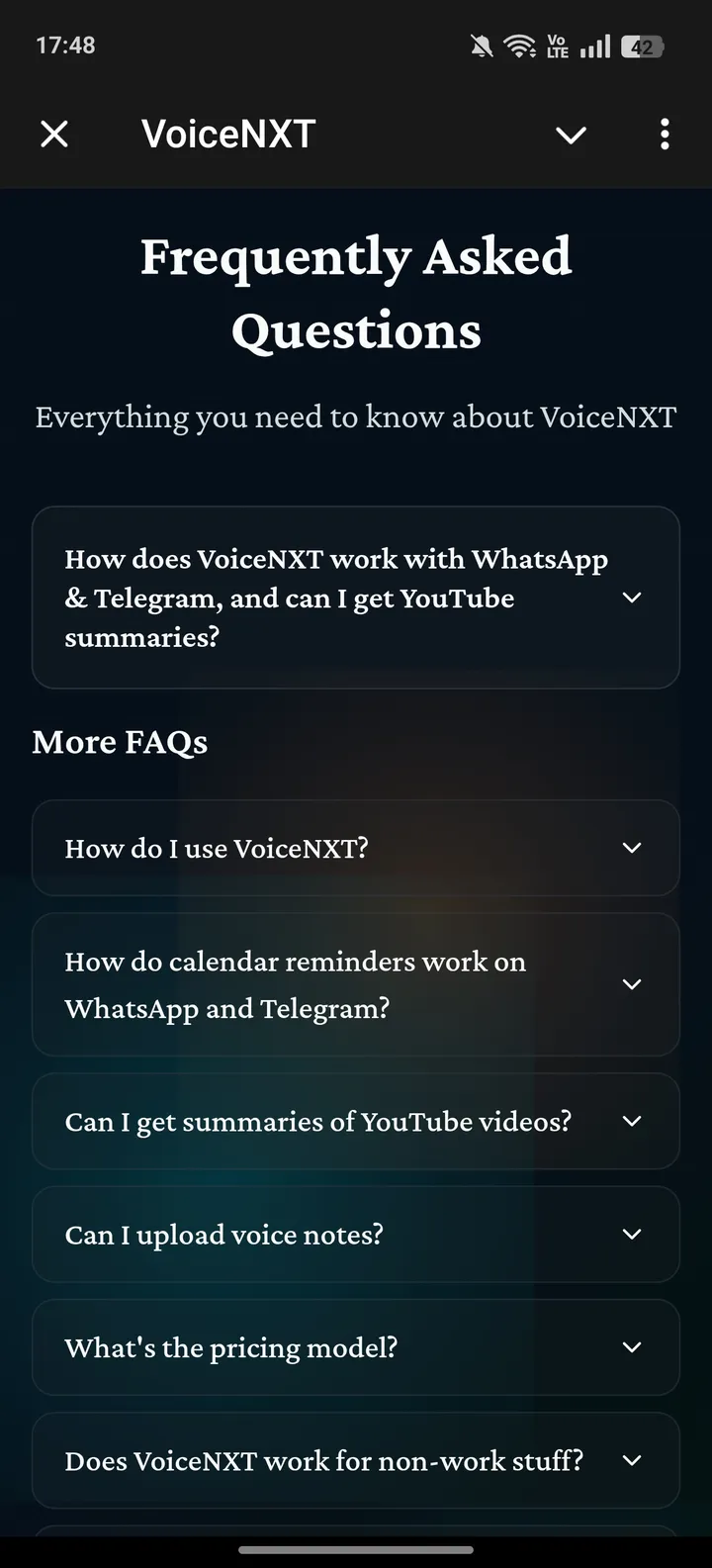 VoiceNXT — Screenshot 2