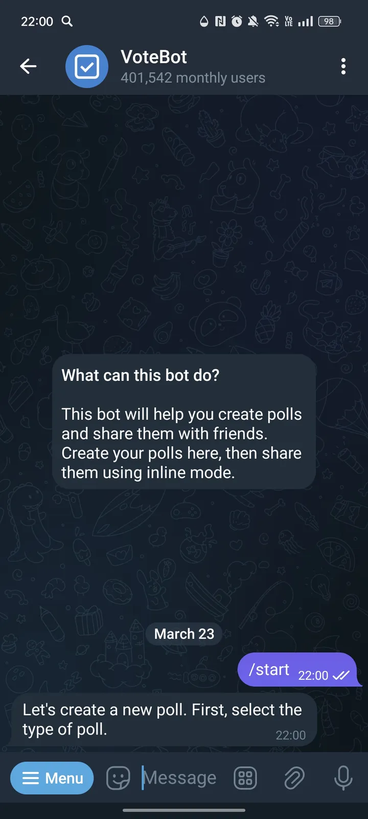 VoteBot — Screenshot 1