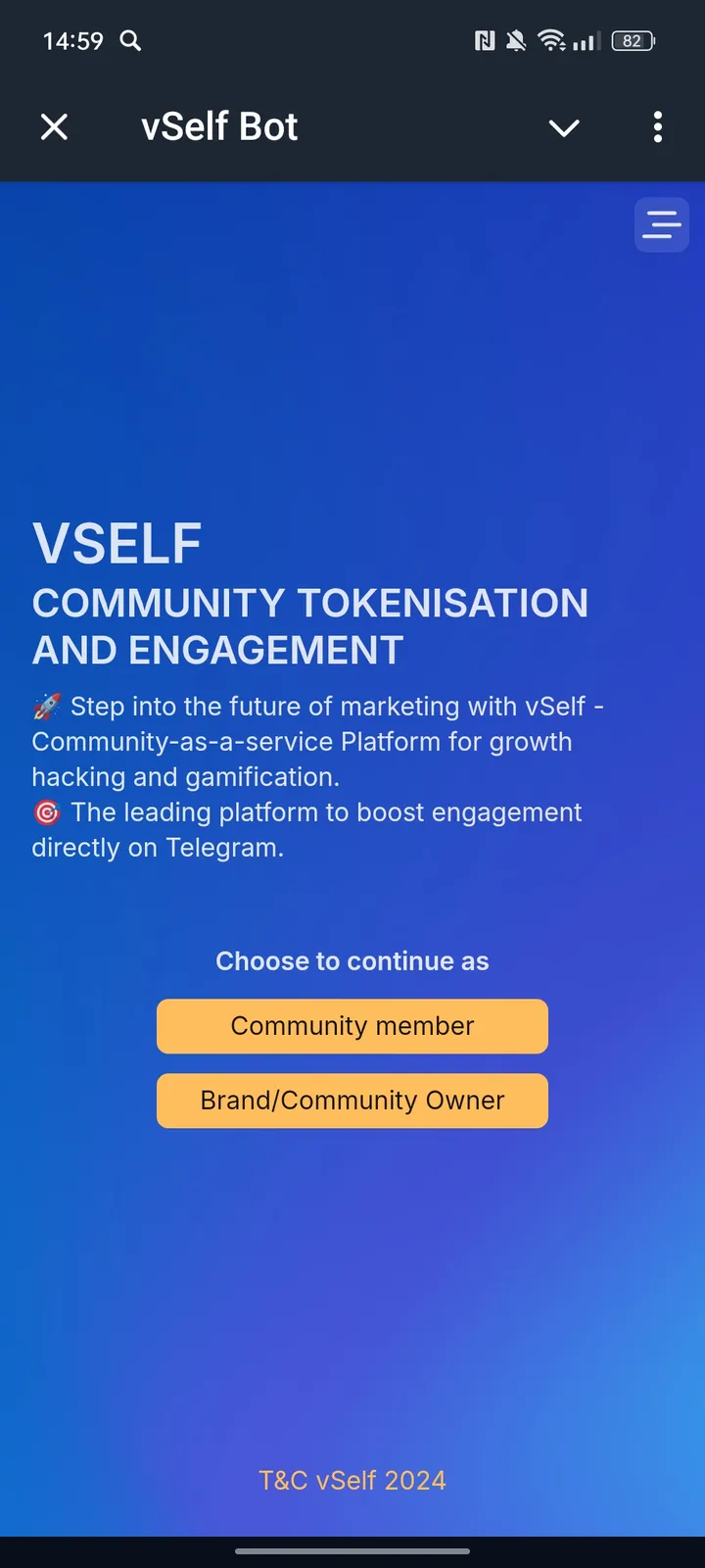 vSelf Bot — Screenshot 1