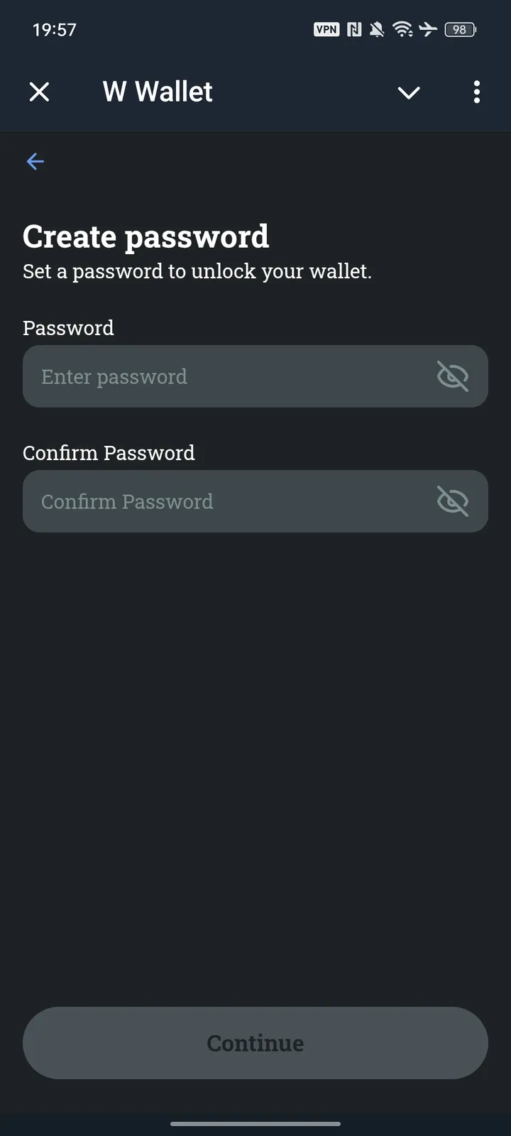 W Wallet — Screenshot 2