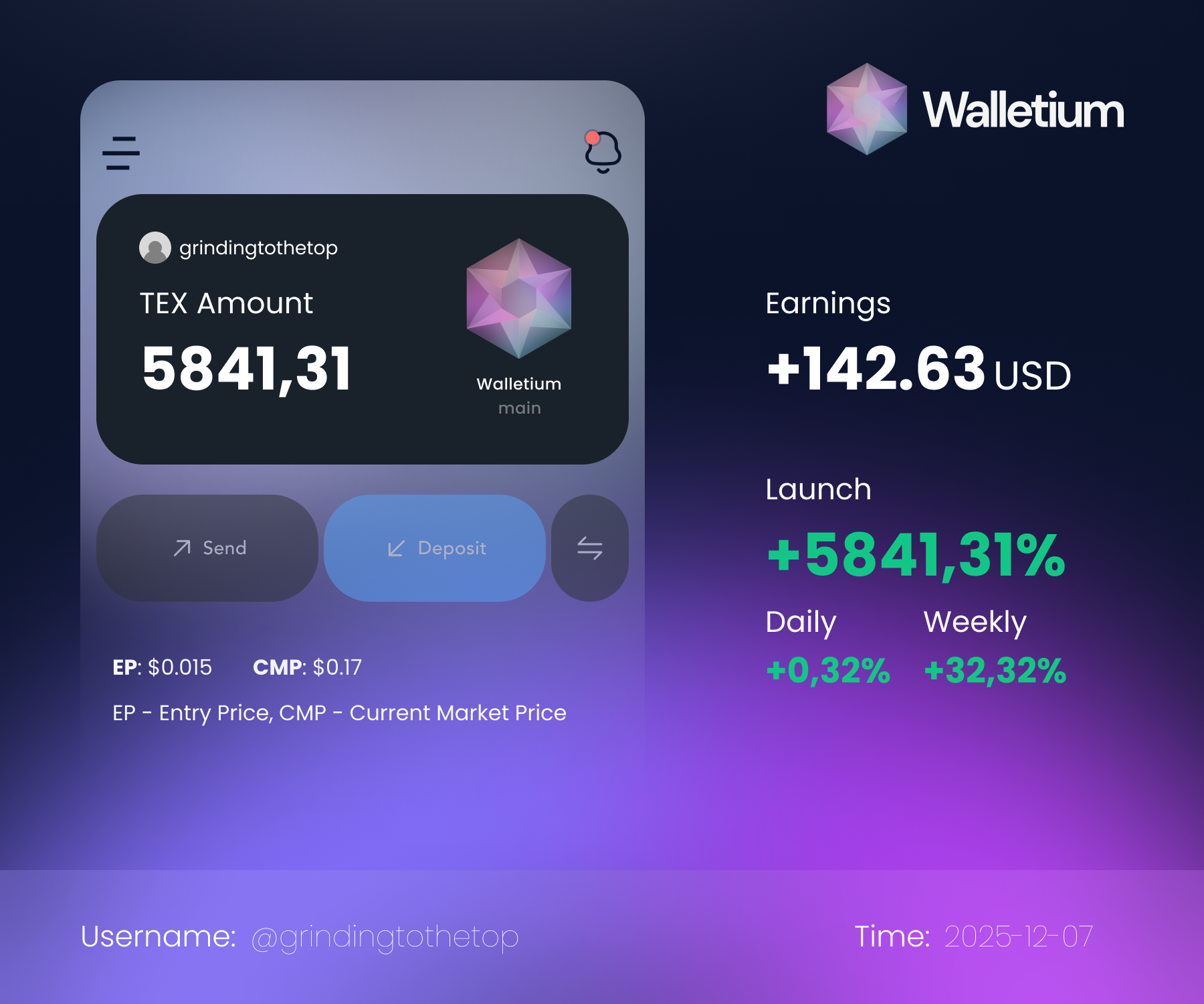 Walletium — Screenshot 1