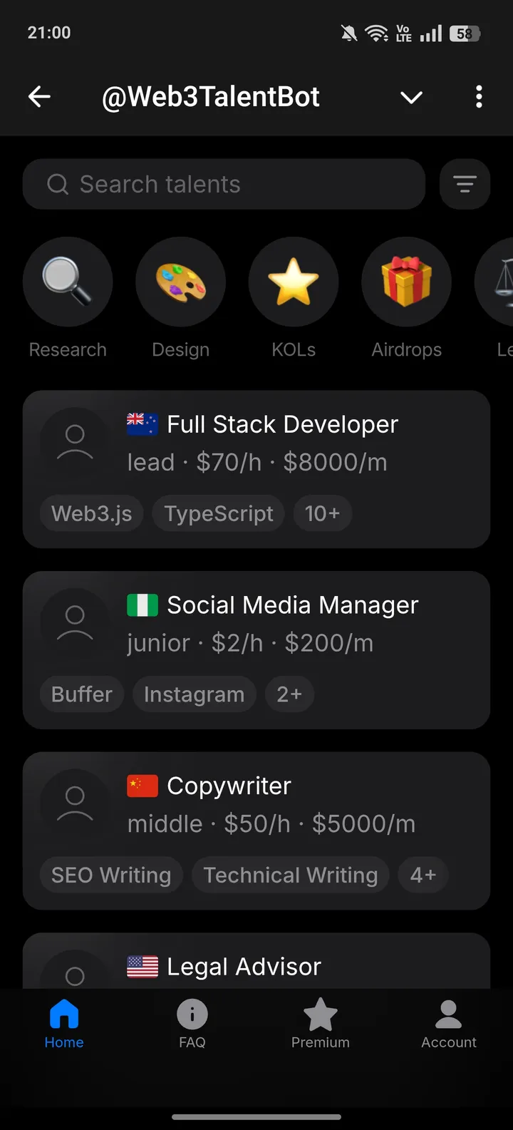 @Web3TalentBot — Screenshot 2