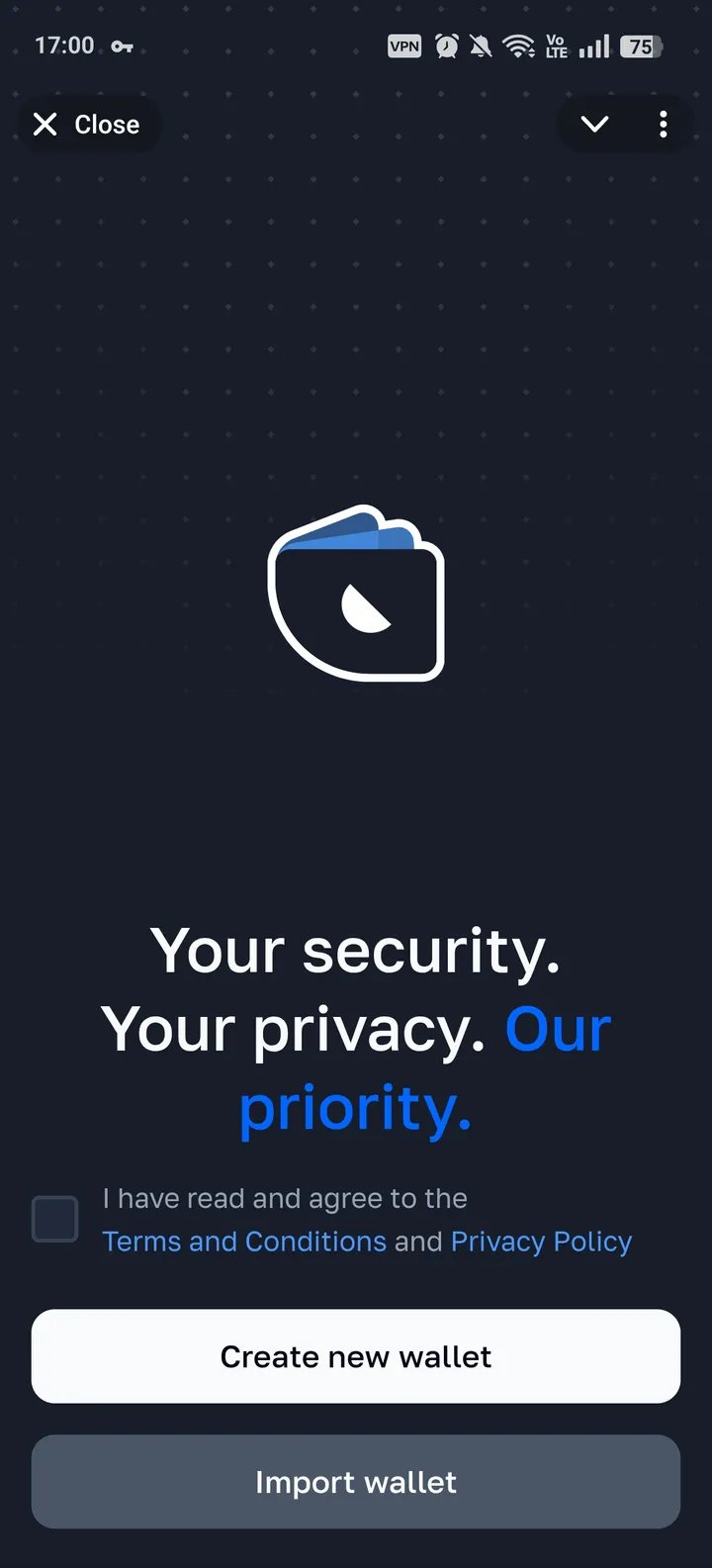 Whitewallet — Screenshot 1