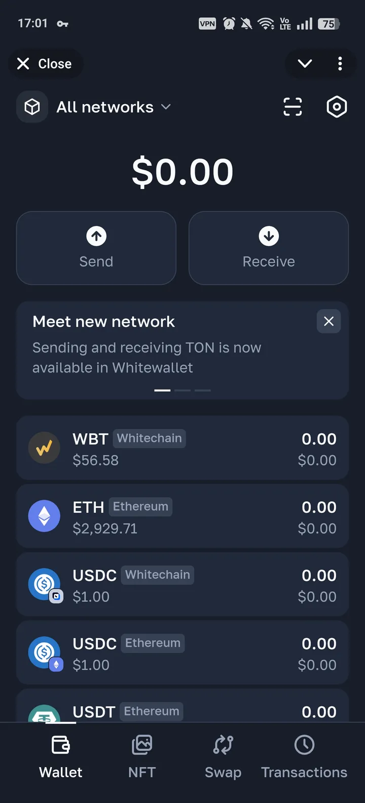 Whitewallet — Screenshot 2