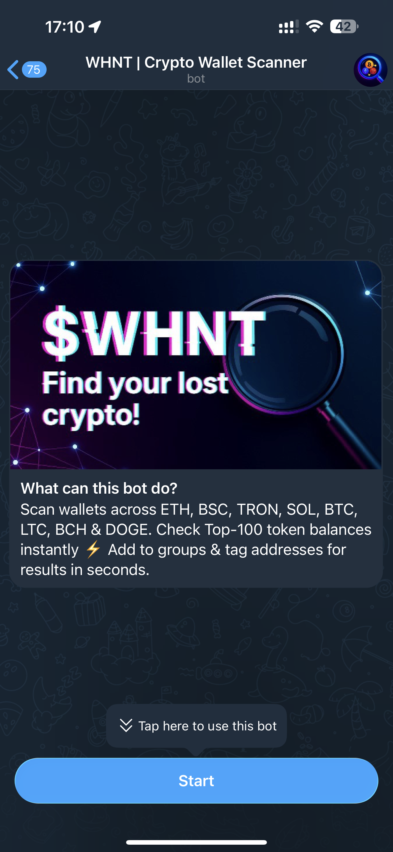 WHNT | Crypto Wallet Scanner — Screenshot 1