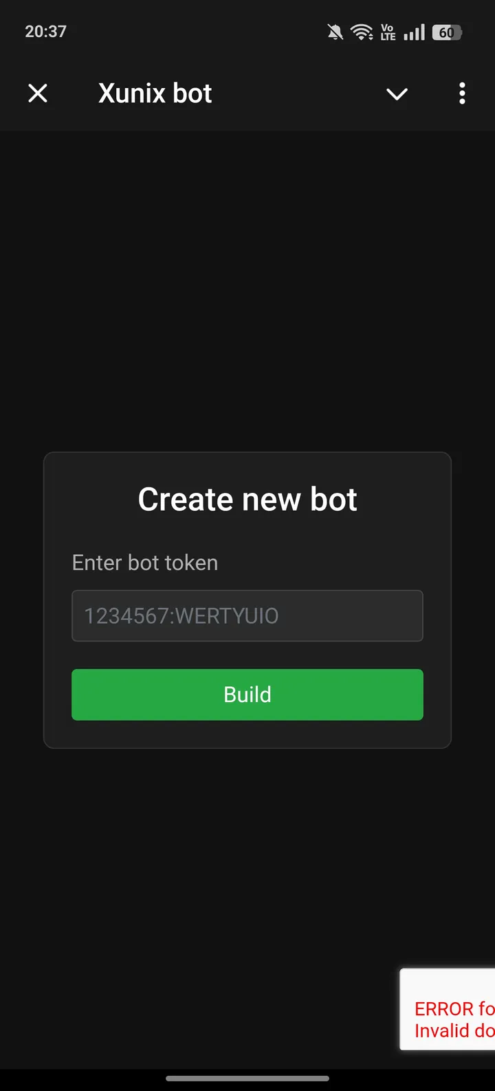 Xunix bot — Screenshot 2