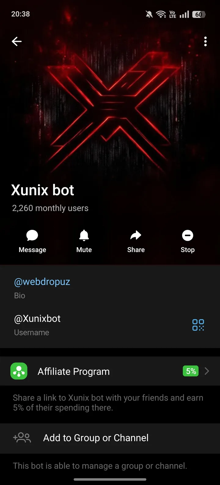 Xunix bot — Screenshot 4
