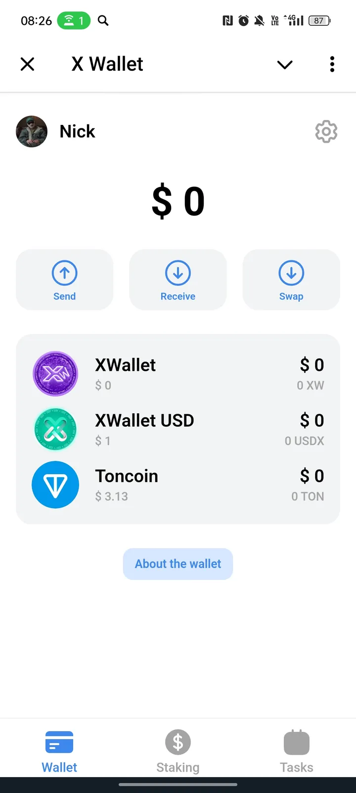X Wallet — Screenshot 1