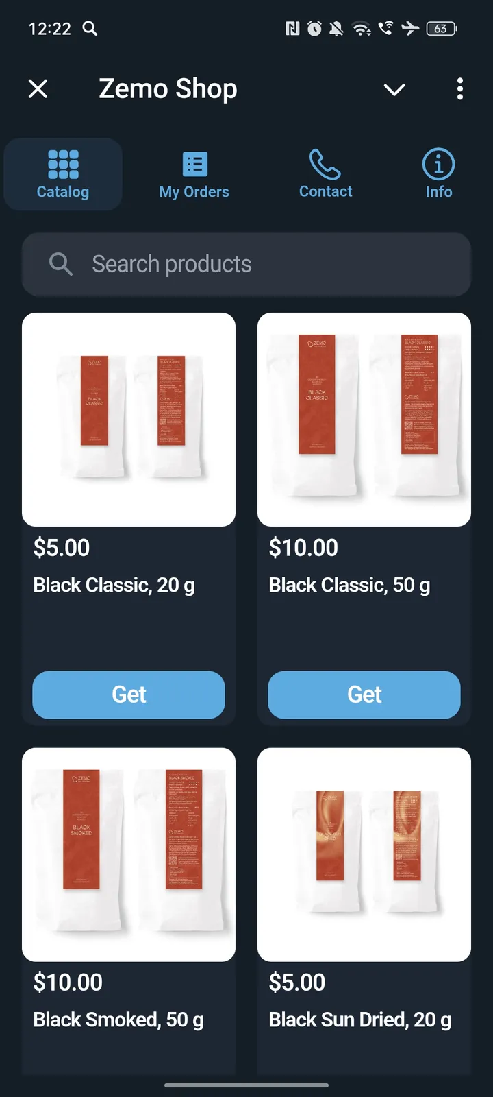 Zemo Shop — Screenshot 1