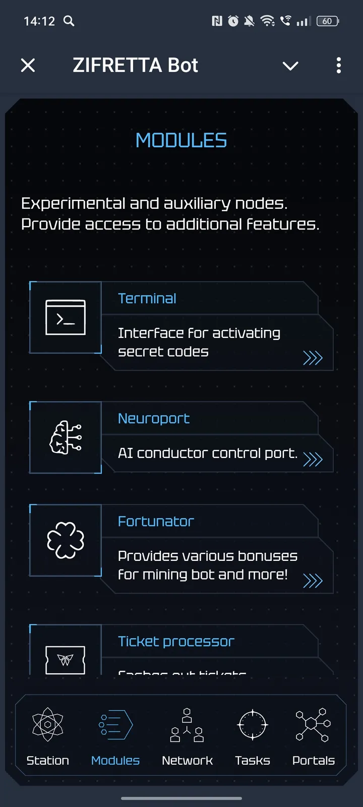 ZIFRETTA Bot — Screenshot 2