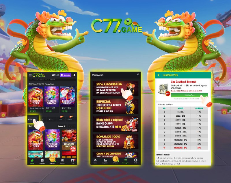 Caros membros do        C77.GAME O cashback toda segunda-feira já começou.   ...