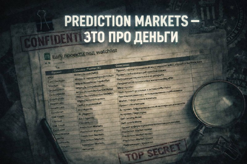 Prediction markets — это про деньги    Сегодня специально прошёлся по большом...