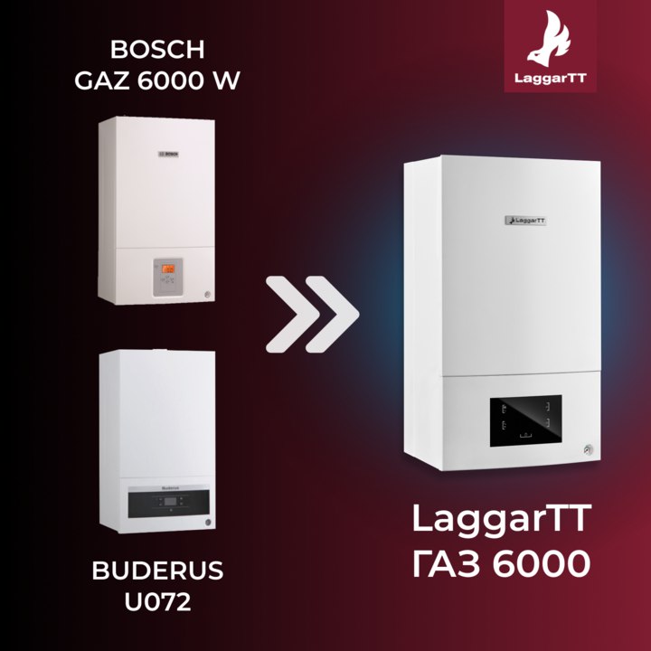 100% замена котлам Bosch и Buderus! Познакомьтесь с LaggarTT ГАЗ 6000.  Почем...