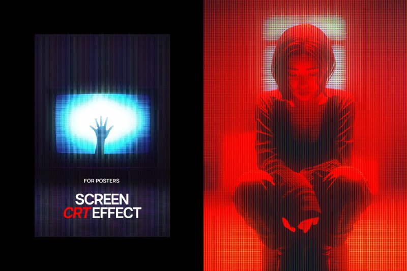 CRT Poster Photo Effect | #эффекты   Эффект передаёт визуальное напряжение эк...