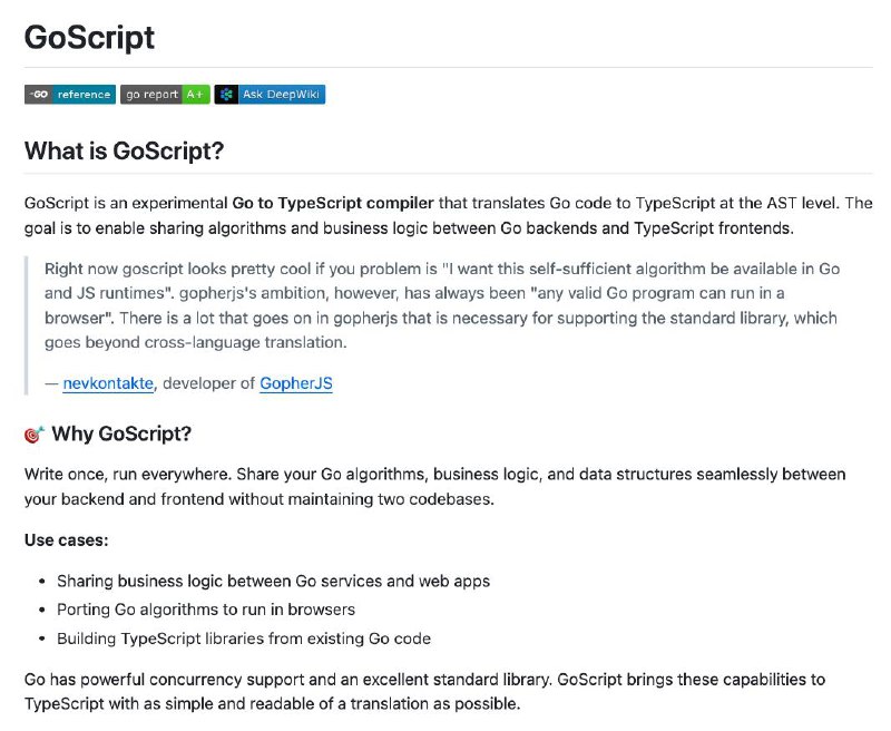 Go можно “компилировать” в TypeScript. Ну, почти    Идея такая: ты пишешь лог...