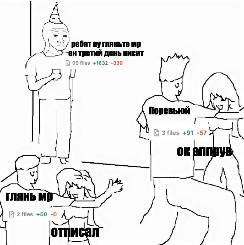 Парадокс большого реквеста: чем больше ты поменял, тем дольшего его будут апр...