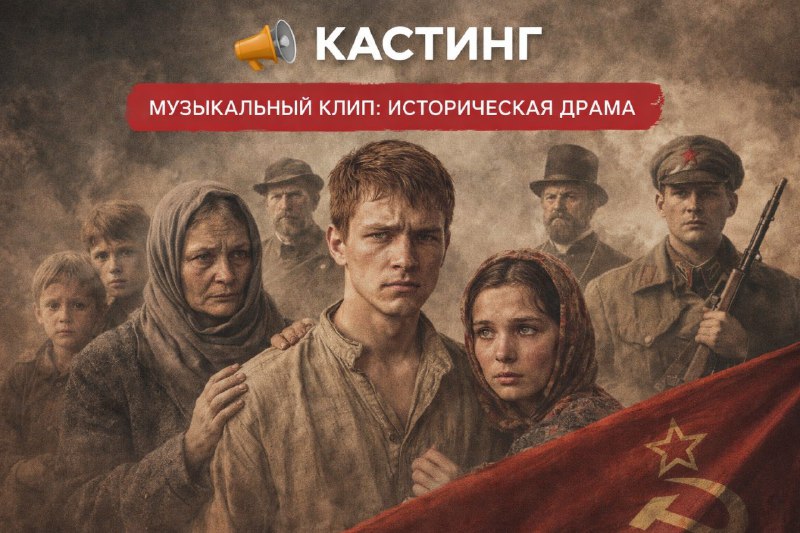 КАСТИНГ | МУЗЫКАЛЬНЫЙ КЛИП (историческая драма)  Идёт набор актёров на съёмки...