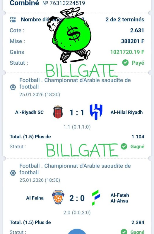 Ton succès commence avec le code promo BILLGATE    BOOOM                     ...