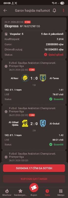 Yo Toshkent Qalesila Azartnikla Nima Disila Kuponda Bitta Oyin Qoldi Sotamizm...