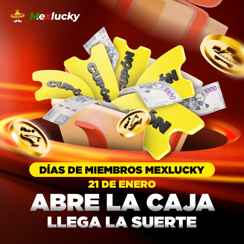 Este Enero será aún más emocionante cuando Mexlucky te traiga la recompensa d...
