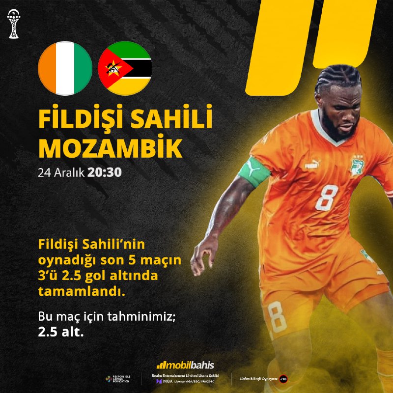 Afrika Kupası grup aşamasının ilk maçında Fildişi Sahili, iç sahada Mozambik’...