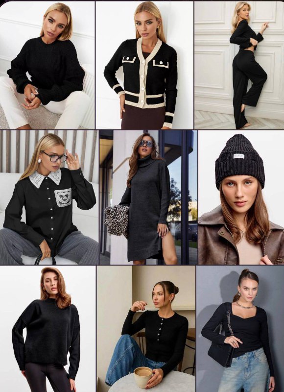 Подборка актуальных моделей в черном цвете с WB   ДОСТУПНО ПО ССЫЛКАМ    Свит...