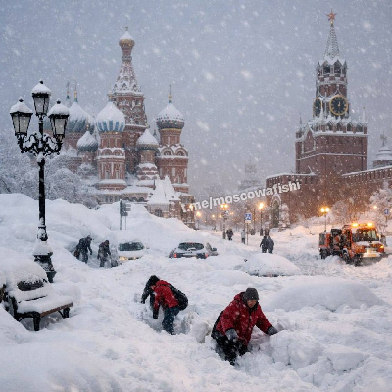 Москва уйдет под снег! Уровень погодной опасности в Москве повысили до предпо...