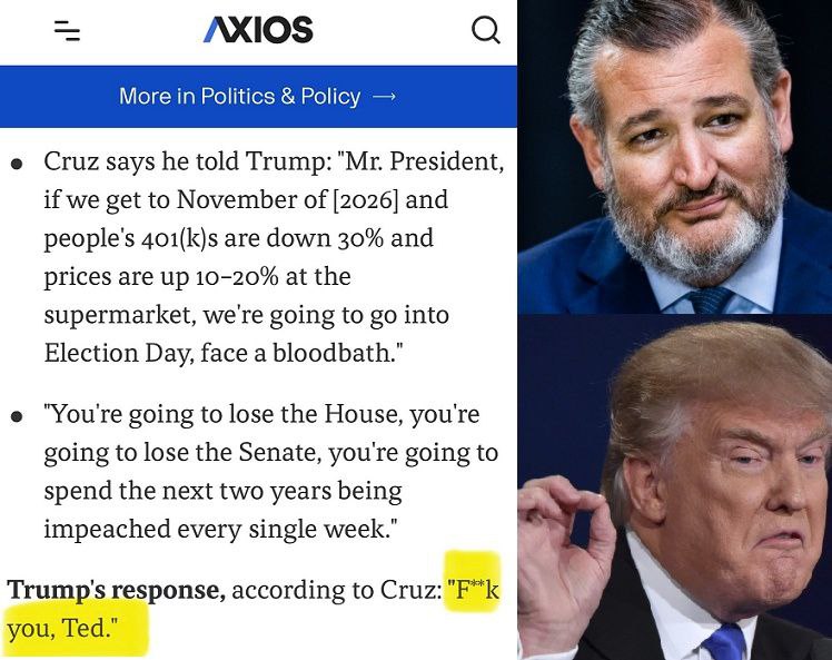 Влиятельный сенатор-республиканец Тед Круз просил Трампа придержать коней. А ...