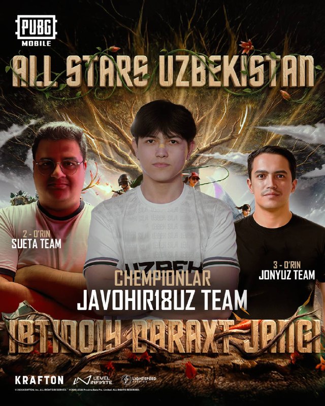 PUBG MOBILE ALL STARS: Ibtidoiy Daraxt Jangi yakunlandi!      Epik janglar, a...