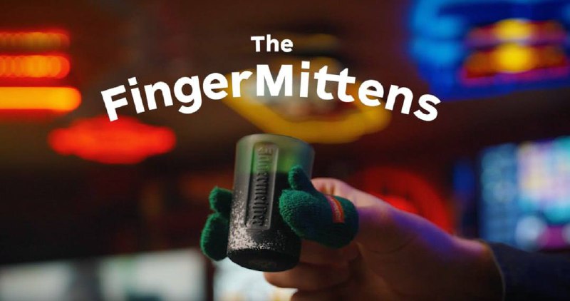 Jägermeister создал варежки для пальчиков.  Бренд Jägermeister заметил, что в...