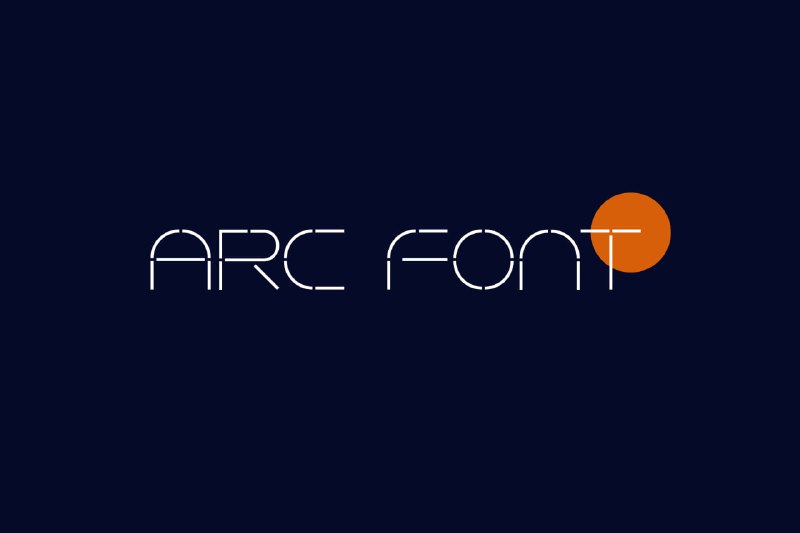 Шрифт «Arc Font» by Jun Han Sim  Декоративный шрифт из 4 квадратов, придающий...
