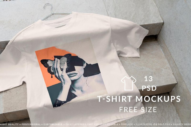 Ещё немного классных футболок  Внутри набор мокапов, которые пригодятся вам, ...