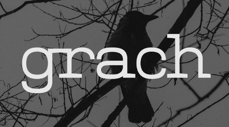 Шрифт 'Grach' by Татьяна Андреева  Брусковый шрифт с трапециевидными засечкам...