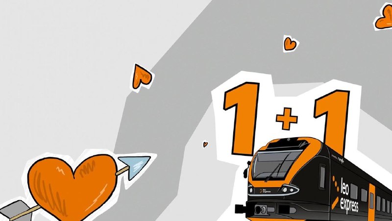 Regiojet и Leo Express объявили акции “1+1 бесплатно” на День святого Валенти...