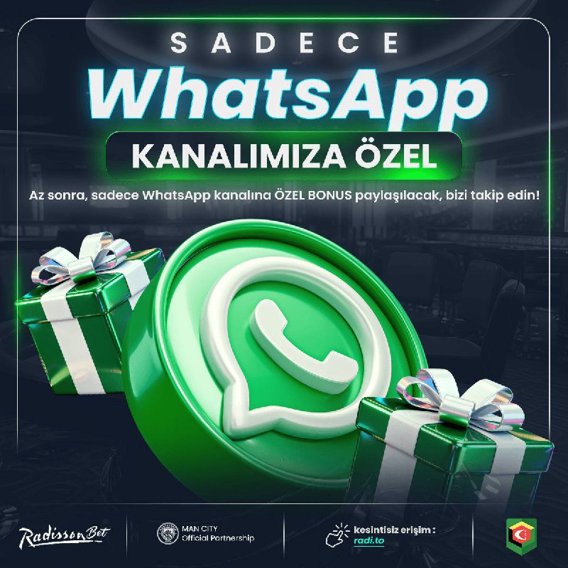 Az sonra sadece WhatsApp kanalımıza özel bonus paylaşımı yapılacaktır.     Ka...