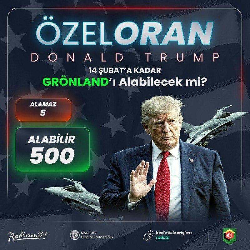 Dünya Konuşuyor, Radisson Oranlıyor       500 ÖZEL ORAN      Max Bahis: 1 TL ...