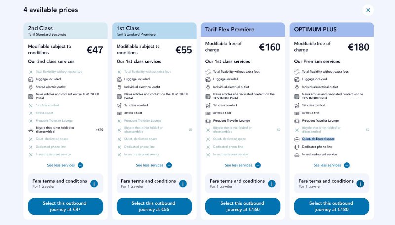Французский железнодорожный оператор SNCF тестирует новый класс «без детей» в...
