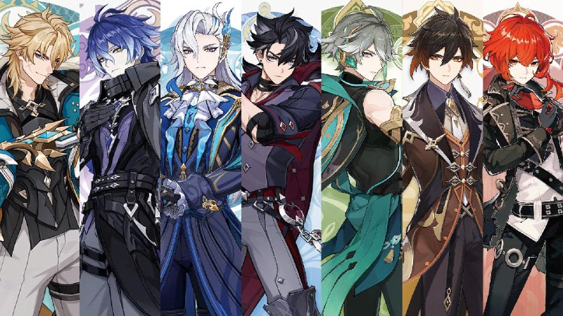 Наконец-то у каждого элемента есть 5★ мужской персонаж с высокой моделькой   ...