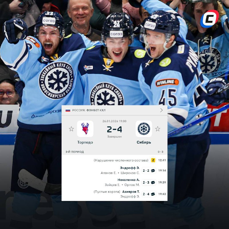 «Сибирь» забросила ТРИ шайбы на последней минуте и одержала победу     Новоси...