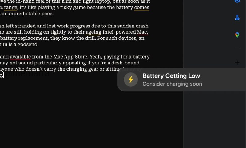 #Mac #система   Plug That In: Battery Monitor добавляет оповещение о необходи...